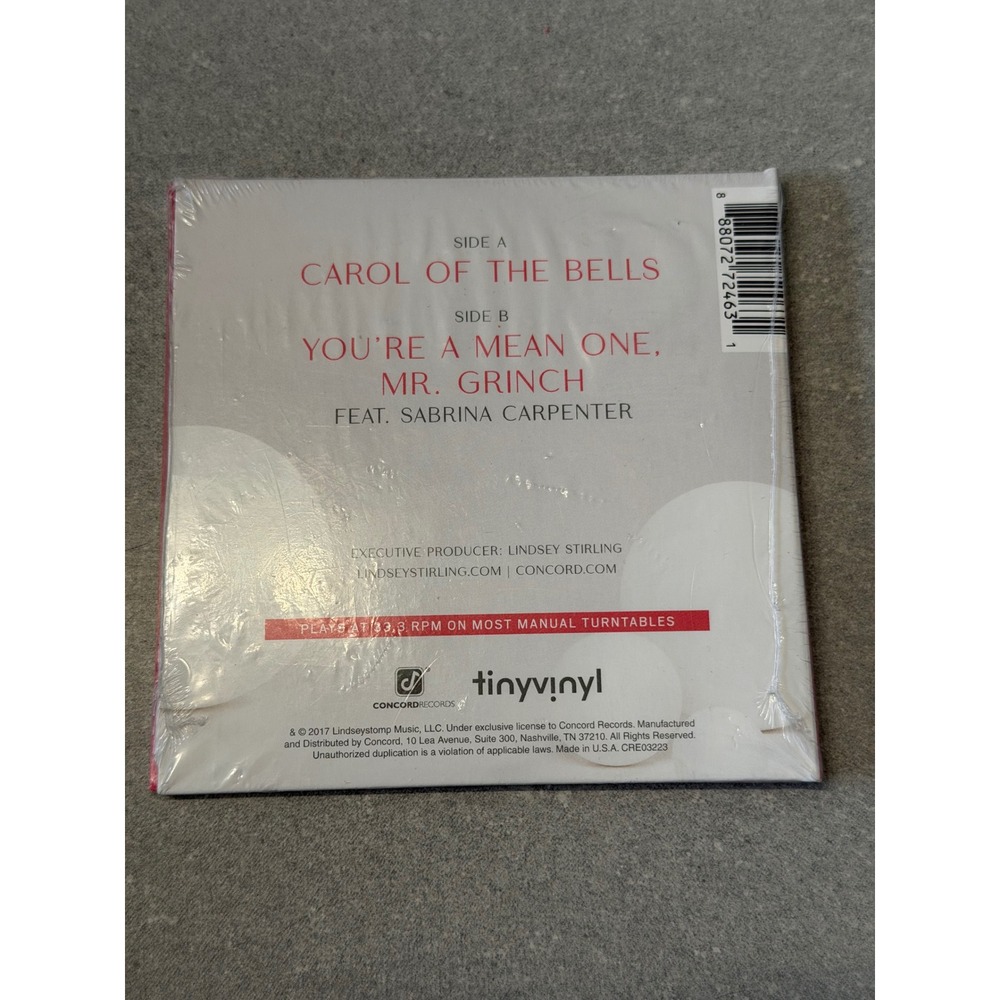 Lindsey Stirling Warmer in the Winter Tiny Vinyl 3" Record Target Exclusive NWT - Picture 2 of 2